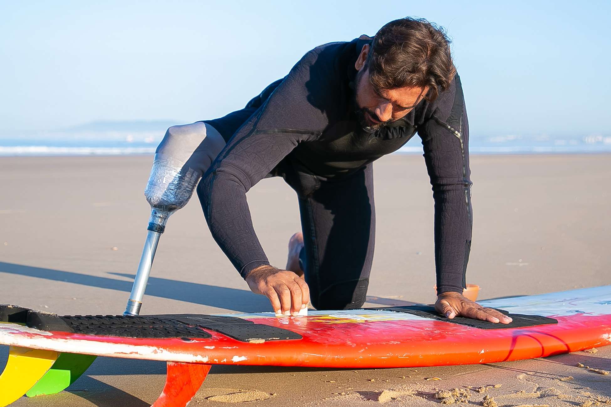 Man with surfboard